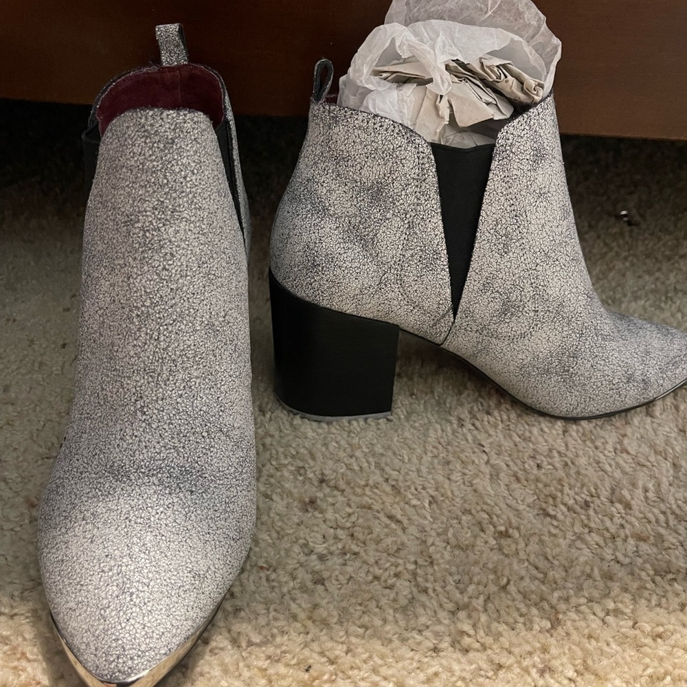 Grey & Black ankle booties